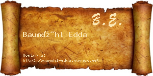 Baumöhl Edda névjegykártya